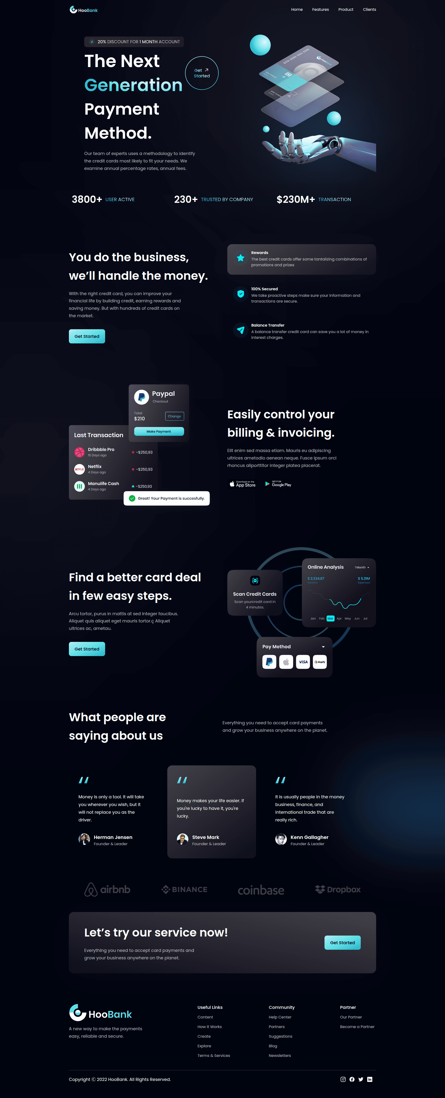 Modern Bank - Financial Landing Page